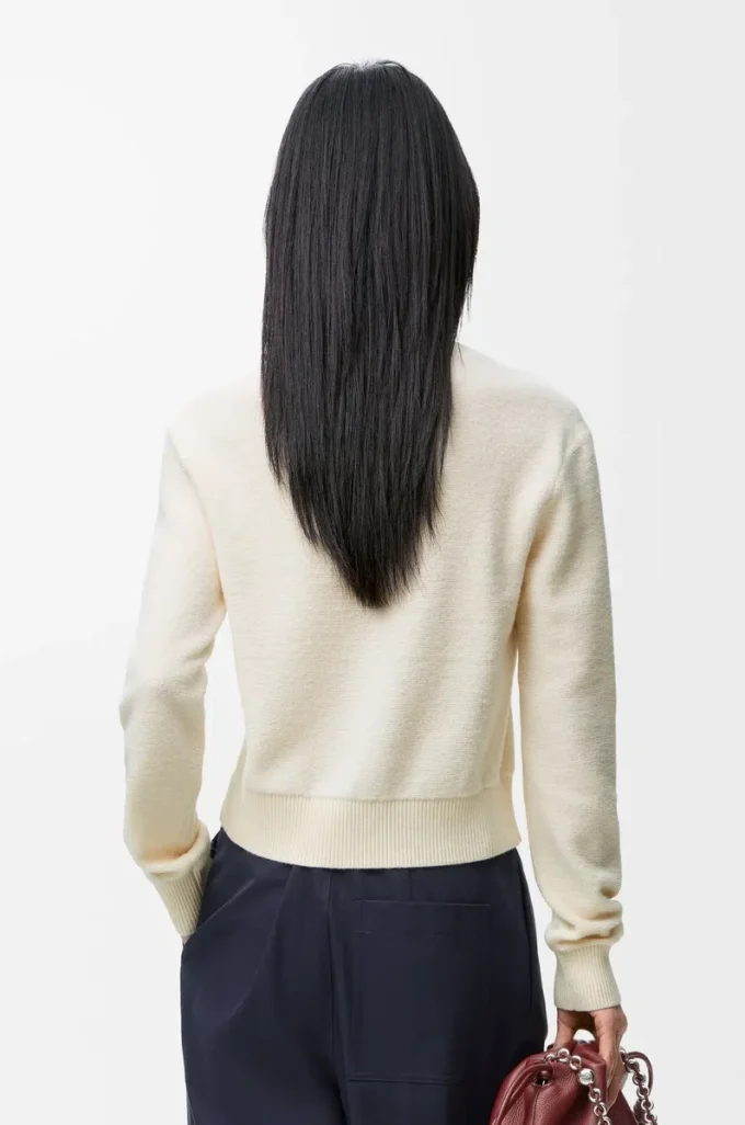 Pullover aus Wolle Ecru