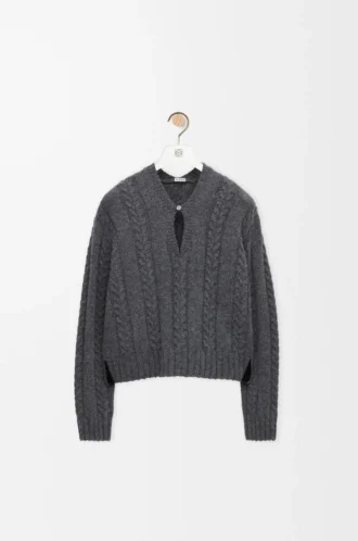 Pullover aus Wolle Grau