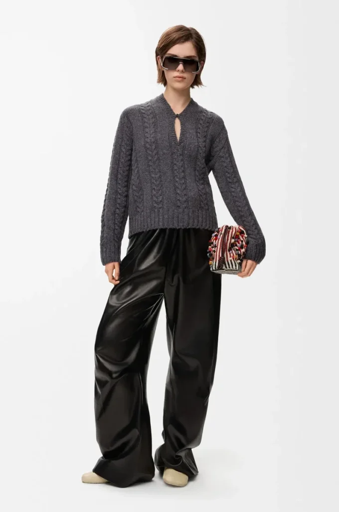 Pullover aus Wolle Grau