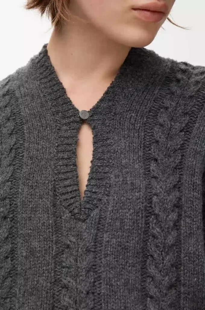 Pullover aus Wolle Grau