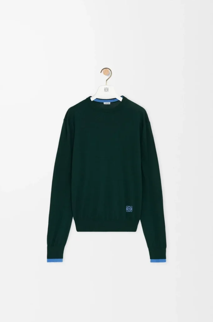 Pullover aus Wolle Grün/Blau