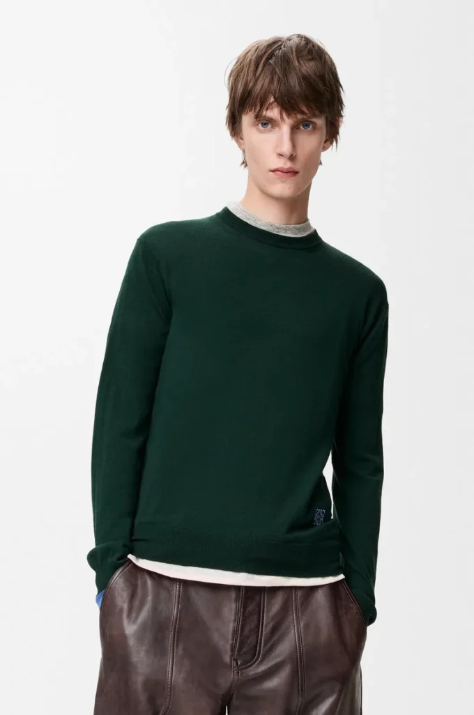 Pullover aus Wolle Grün/Blau