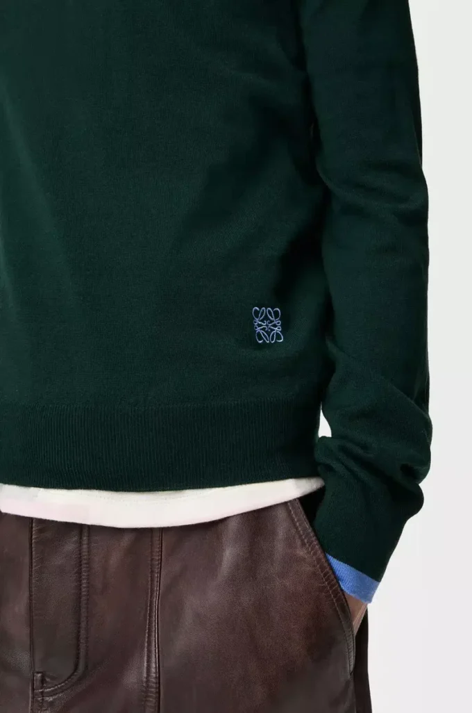 Pullover aus Wolle Grün/Blau