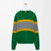 Pullover aus Wolle Grün/Grau