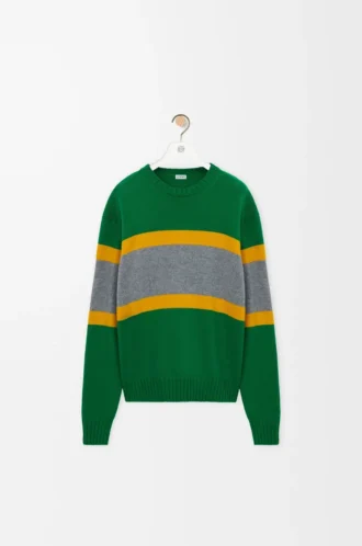 Pullover aus Wolle Grün/Grau