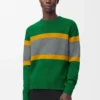 Pullover aus Wolle Grün/Grau