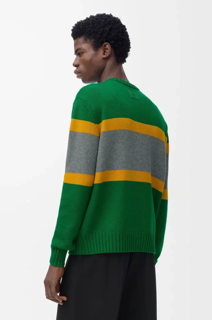 Pullover aus Wolle Grün/Grau
