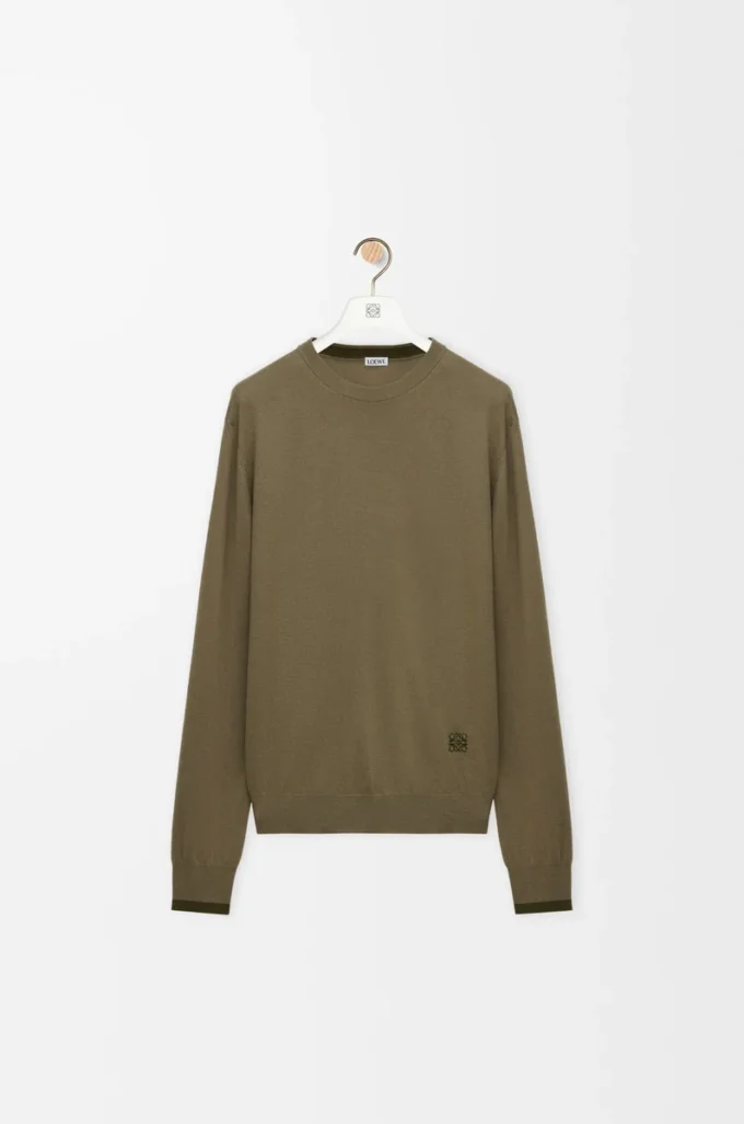 Pullover aus Wolle Grün/Khaki-Grün