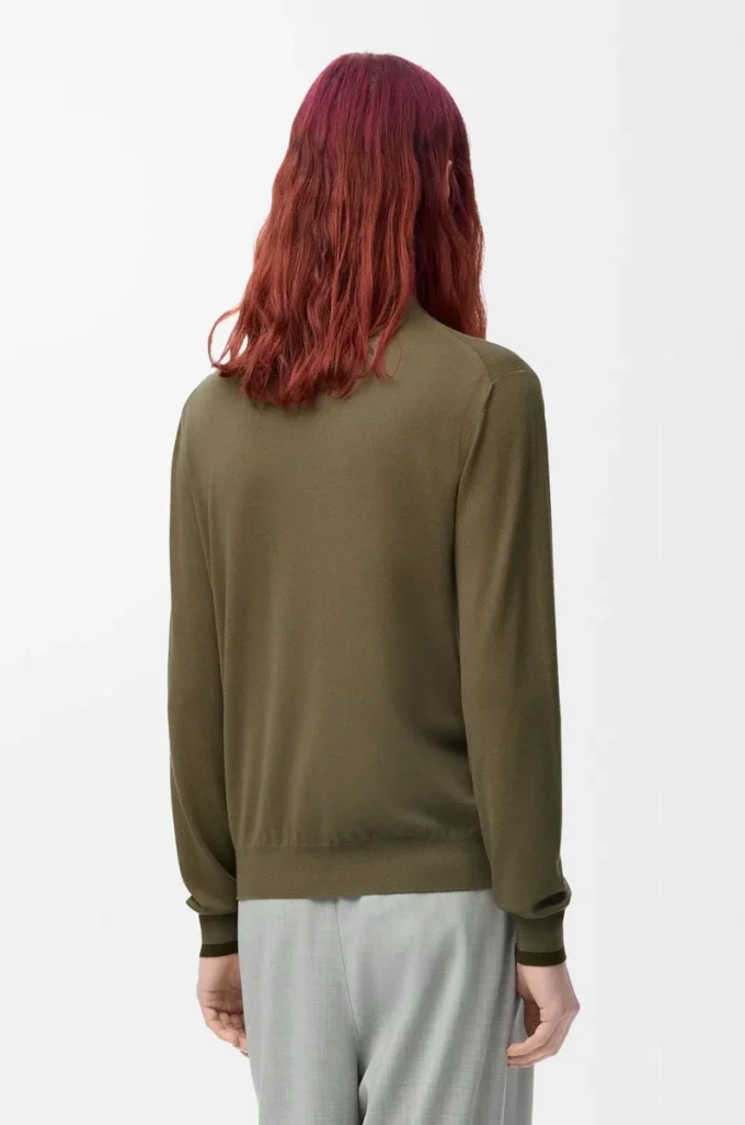 Pullover aus Wolle Grün/Khaki-Grün