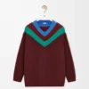 Pullover aus Wolle Grün/Rot/Mehrfarbig