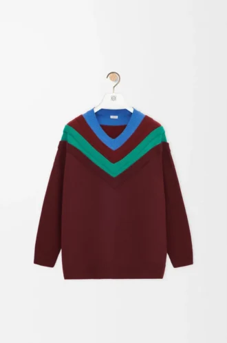 Pullover aus Wolle Grün/Rot/Mehrfarbig
