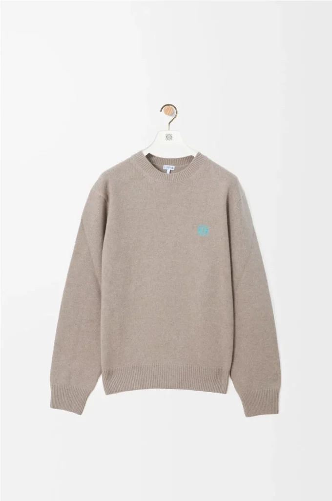 Pullover aus Wolle Hellgrau