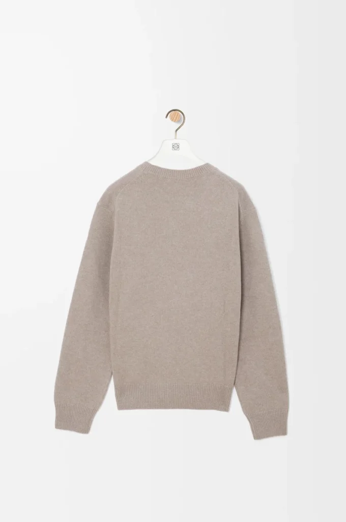 Pullover aus Wolle Hellgrau