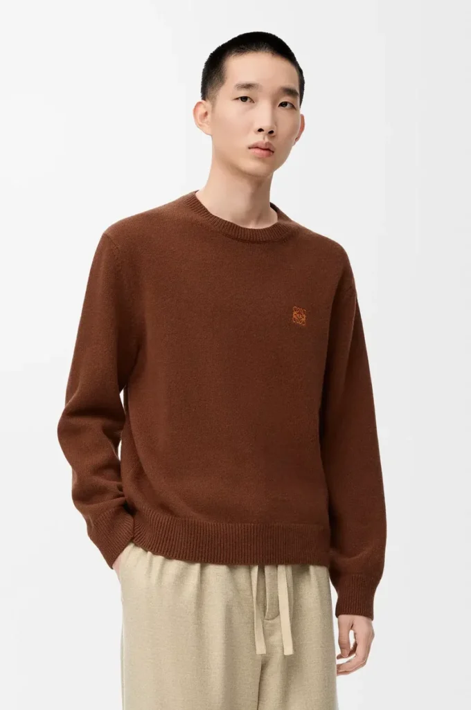 Pullover aus Wolle in Braun