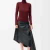 Pullover aus Wolle in Burgunderrot/Orange