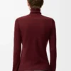 Pullover aus Wolle in Burgunderrot/Orange
