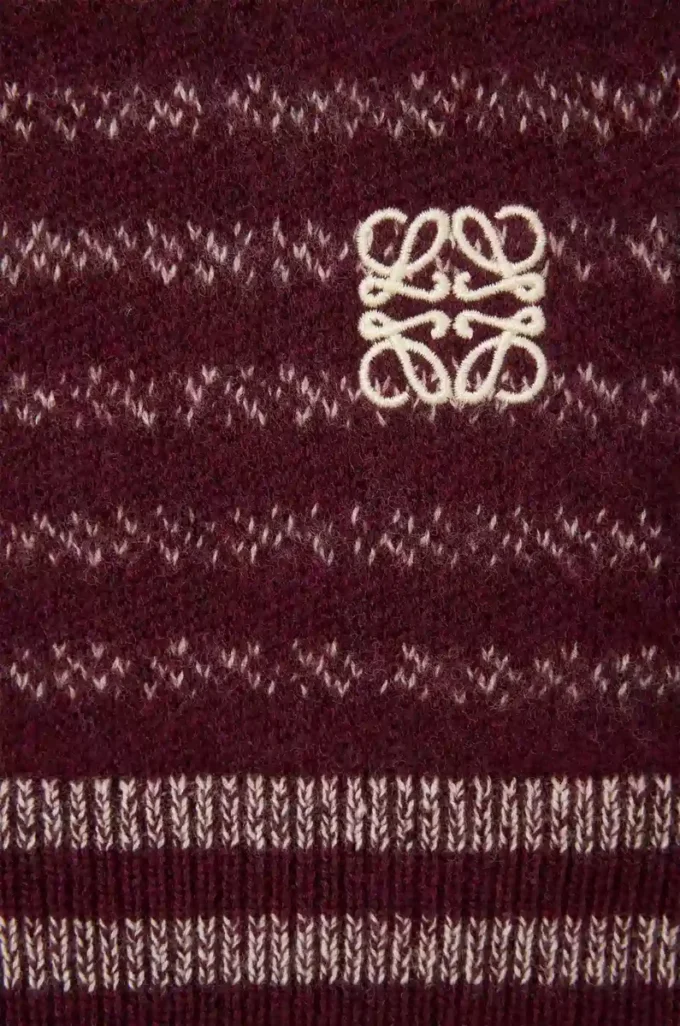 Pullover aus Wolle in Dunkelbraun
