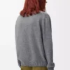 Pullover aus Wolle in Grau meliert