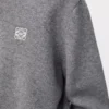 Pullover aus Wolle in Grau meliert
