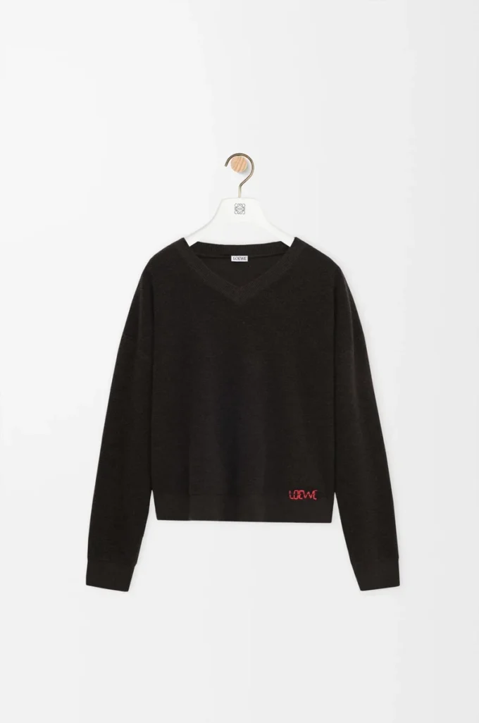 Pullover aus Wolle in Khaki-Grün