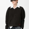 Pullover aus Wolle in Khaki-Grün