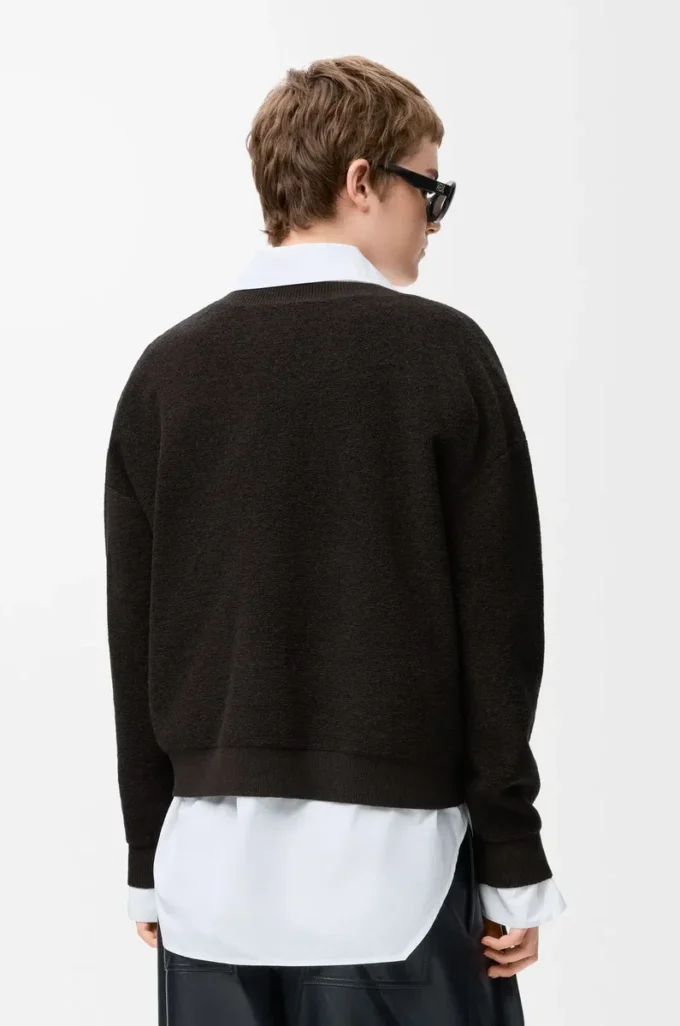 Pullover aus Wolle in Khaki-Grün