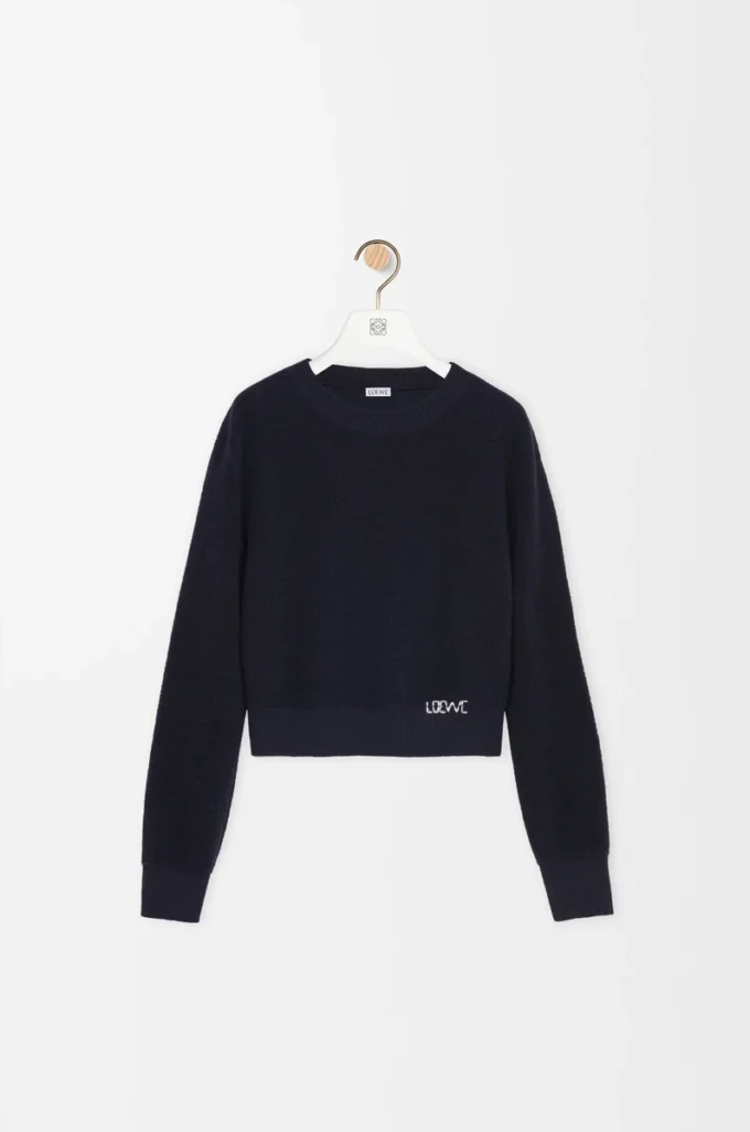Pullover aus Wolle in Marineblau