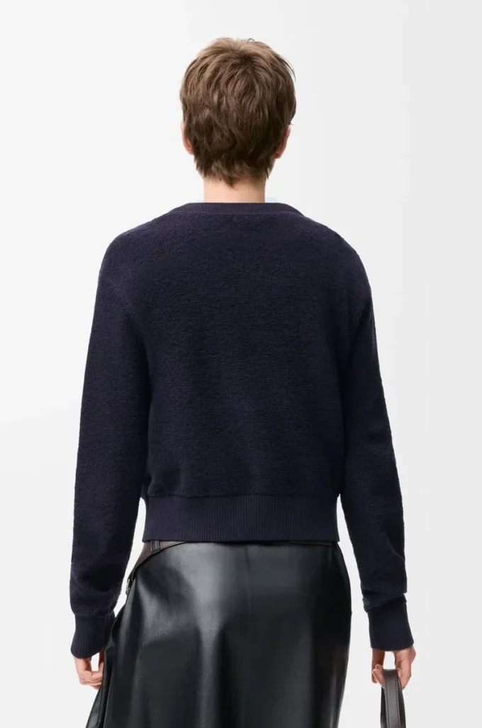 Pullover aus Wolle in Marineblau