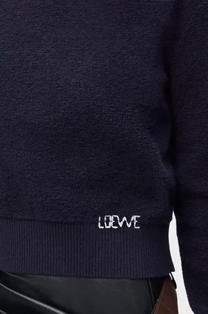 Pullover aus Wolle in Marineblau