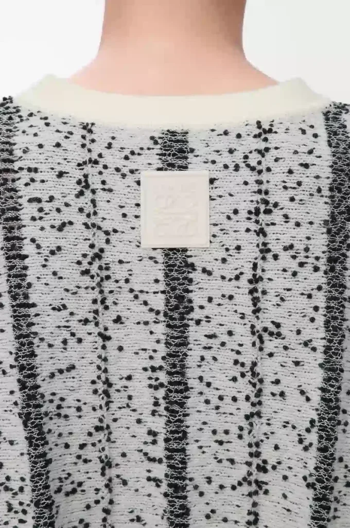 Pullover aus Wolle in Weiß/Schwarz
