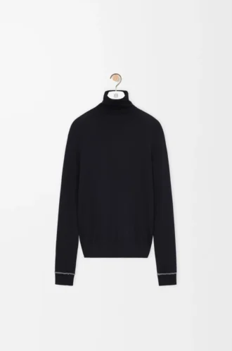 Pullover aus Wolle Marineblau/Grau