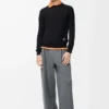 Pullover aus Wolle Schwarz/Grau