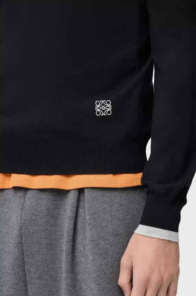 Pullover aus Wolle Schwarz/Grau