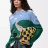 Pullover aus Wolle und Mohair Blau/Mehrfarbig