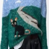 Pullover aus Wolle und Mohair Blau/Mehrfarbig