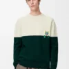 Pullover aus Wolle Weiß/Grün