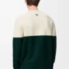 Pullover aus Wolle Weiß/Grün