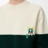 Pullover aus Wolle Weiß/Grün