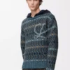 Pullover aus Wollmischung Blau/Mehrfarbig