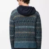 Pullover aus Wollmischung Blau/Mehrfarbig