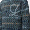 Pullover aus Wollmischung Blau/Mehrfarbig