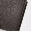 Puzzle-Bifold-Geldbörse aus geschmeidigem genarbtem Kalbsleder Dunkelgrau