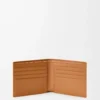 Puzzle-Bifold-Geldbörse aus geschmeidigem genarbtem Kalbsleder in Light Canyon Brown