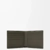 Puzzle-Bifold-Geldbörse aus klassischem Kalbsleder in Dunkelkhaki