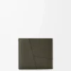 Puzzle-Bifold-Geldbörse aus klassischem Kalbsleder in Dunkelkhaki