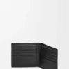 Puzzle-Bifold-Geldbörse aus klassischem Kalbsleder in Schwarz