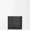 Puzzle-Bifold-Geldbörse aus klassischem Kalbsleder in Schwarz