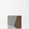 Puzzle-Bifold-Geldbörse aus klassischem Kalbsleder in Winterbraun/Aschegrau