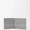 Puzzle-Bifold-Geldbörse aus klassischem Kalbsleder in Winterbraun/Aschegrau