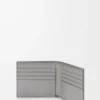 Puzzle-Bifold-Geldbörse aus klassischem Kalbsleder in Winterbraun/Aschegrau
